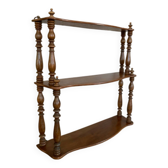 Napoleon III Wall Shelf in Walnut, 19th Century