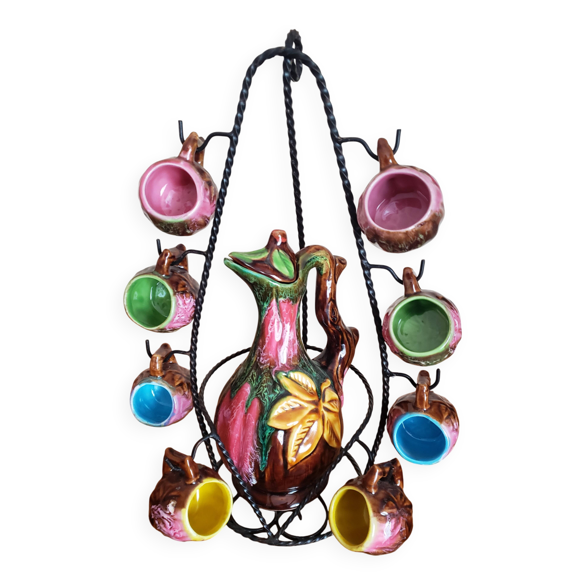 Vintage ceramic liqueur set