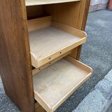 Sliding curtain binder cabinet
