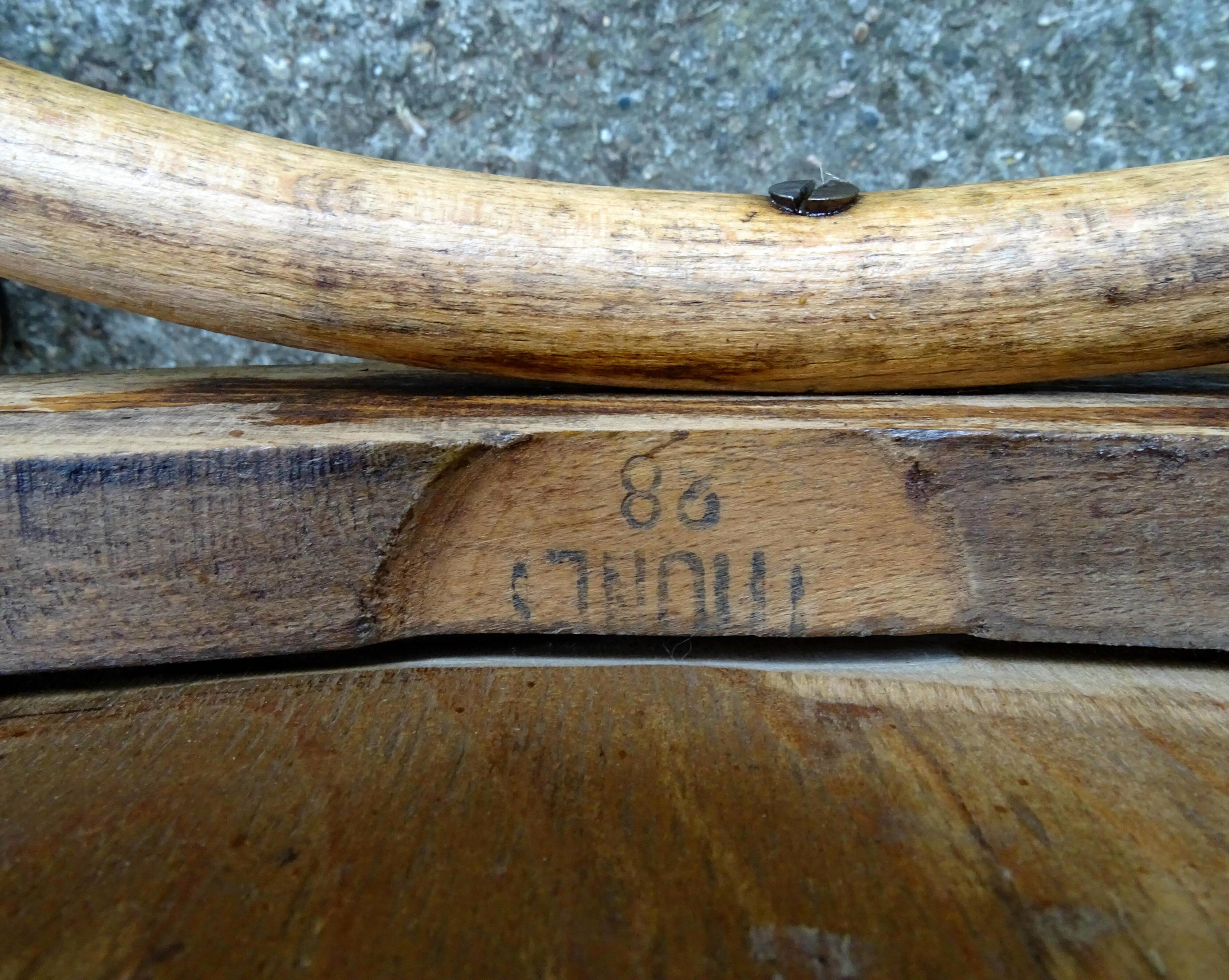 Thonet Art Deco bistro chair No. 644/1 from 1928 with two-tone wooden seat