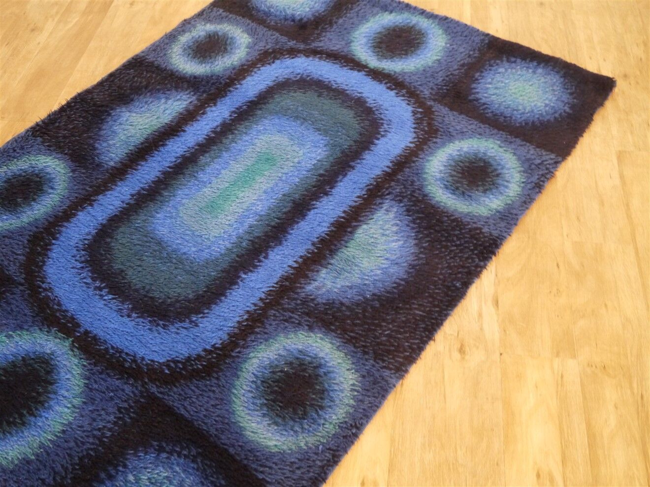 Vintage Danish carpet "rya" 1970