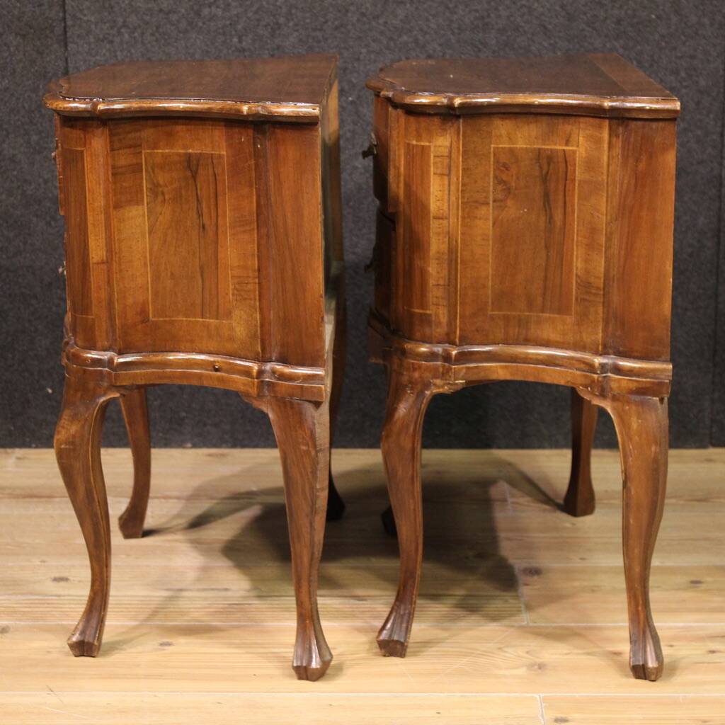 Pair of Venetian bedside tables from the mid-20th century
