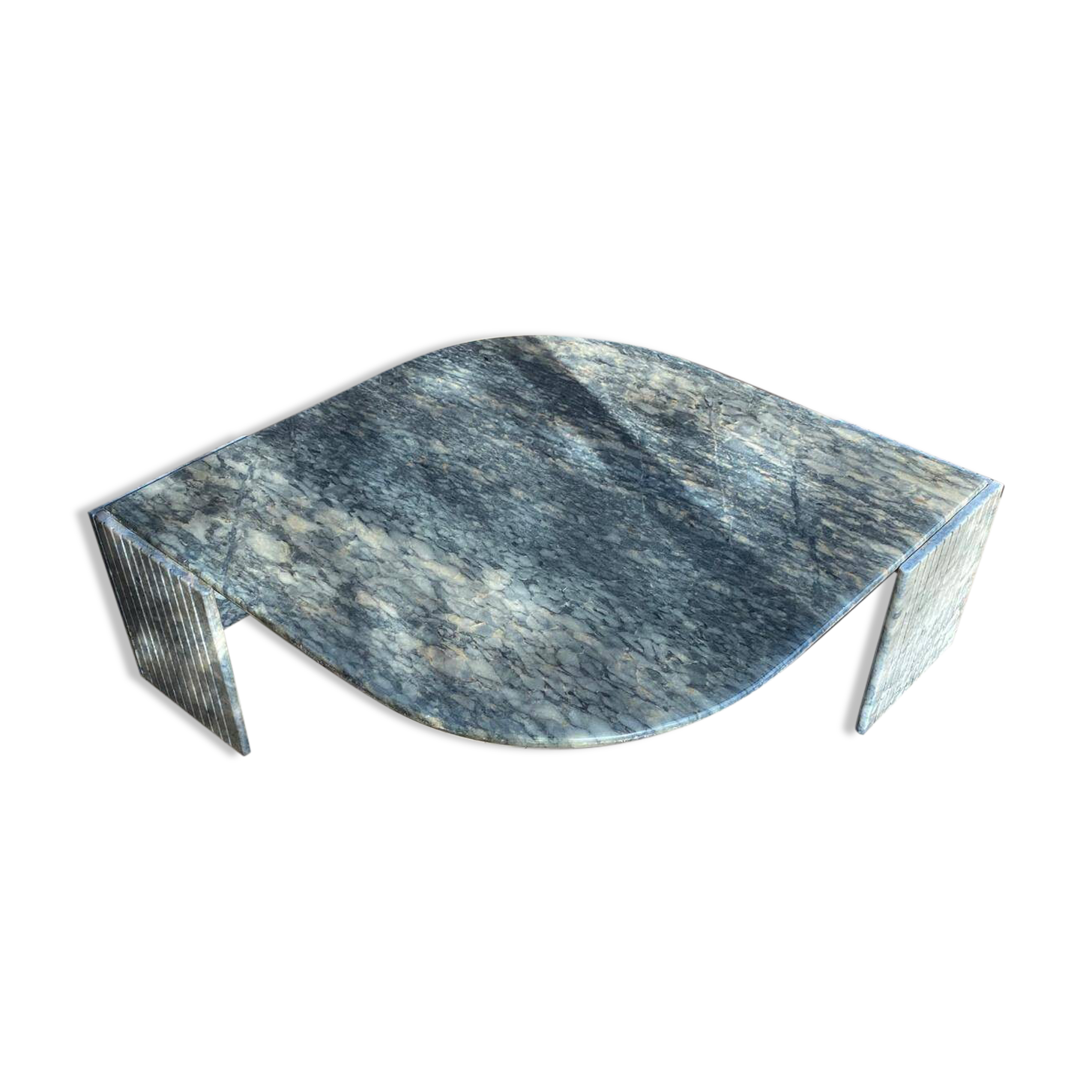 Roche Bobois marble coffee table, leaf, 70s