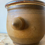Handcrafted stoneware pot signed François Chapuis