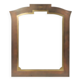 Sophisticated Belgo Chrome graphical mirror, Belgium ca. 1980