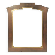 Sophisticated Belgo Chrome graphical mirror, Belgium ca. 1980