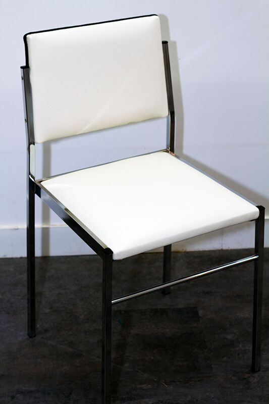 Chairs chromed metal design 70'