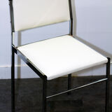 Chairs chromed metal design 70'