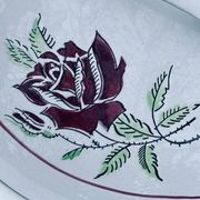 Vegetable dish "Dominique" Céranord Saint-Amand – Hand-decorated – 1950s