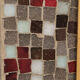 Vintage asymmetrical mirror with mosaic germany 1950