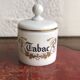 Pot à tabac en opaline décor doré