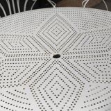 Set table + 6 armchairs garden Wrought iron 80s