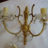 Pair of bronze mrales sconces with stamps