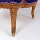 French bergere armchair - New mauve velvet upholstery