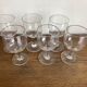 Set de 6 verres tulipe comptoir de bistrot  1950 en verre irrégulier