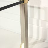 Table basse en bronze & verre trempé par Peter Ghyczy, 1970s
