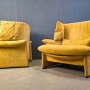 Porto Venere sofas by Vico Magistretti for Cassina, 1980s