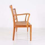 Banquette en cannage Rudolf Frank pour Erwin Behr style Finlandais classique