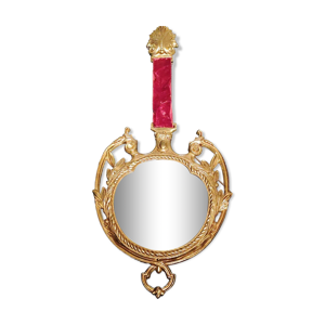 Miroir rond aristocratique - art laiton