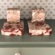 Pair of vintage marble bookends