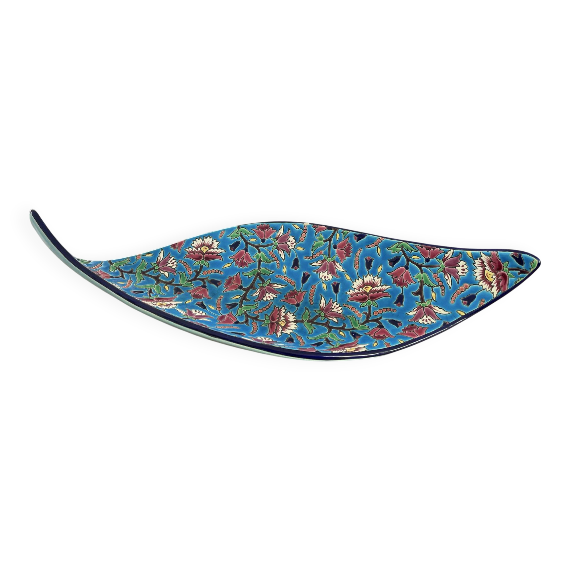 Plat navette émaux de Longwy