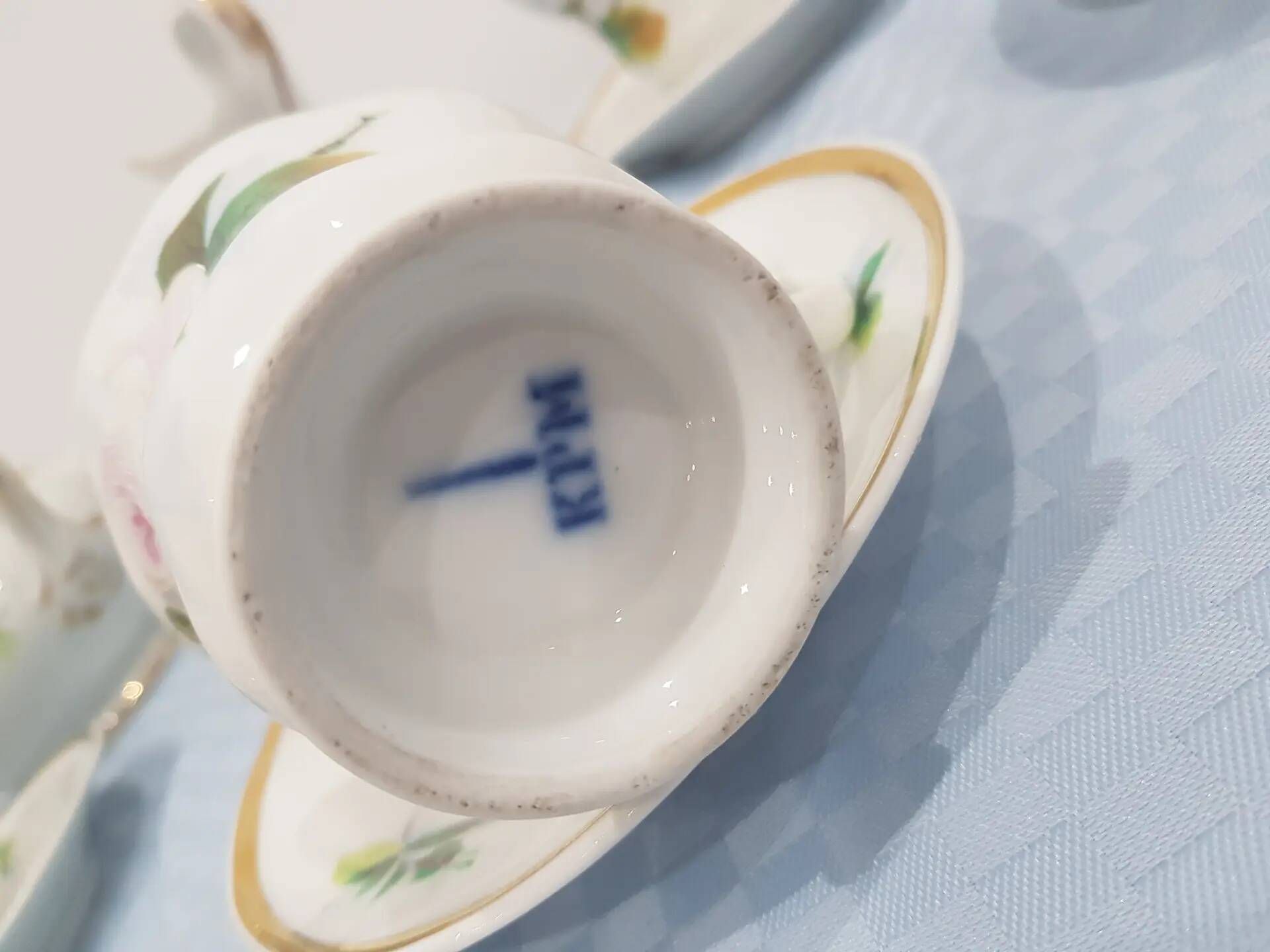 Coffee service set, white porcelain with gilding, KPM, Germany, 19th centur