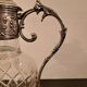 Gallia Christofle crystal and silver-plated metal jug