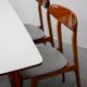 Vintage dining table set with 6 wooden chairs from the 1960s modernism
