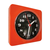 Vintage orange wall clock made of Inproco plastic, 1970