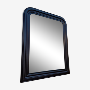 Miroir Louis Philippe patiné noir 82×64cm