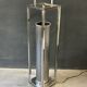 Lampadaire design chromé vintage des années 80