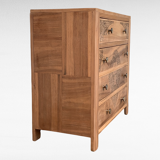 Art Deco chest of drawers Blond walnut 1930