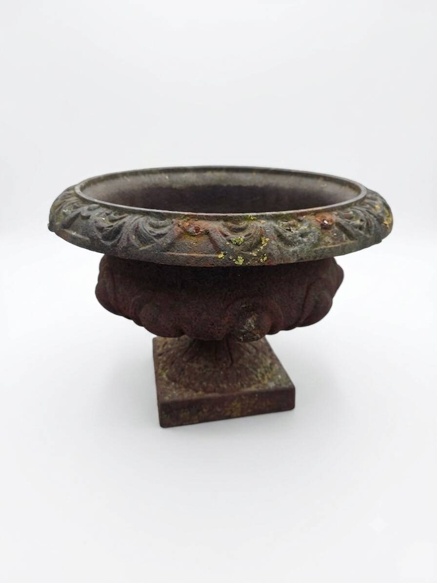 19th-century cast iron medical vase