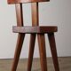 Chaise en acajou par Christian Durupt - Méribel - 1960