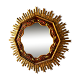 Sun gilded wooden mirror 80cm