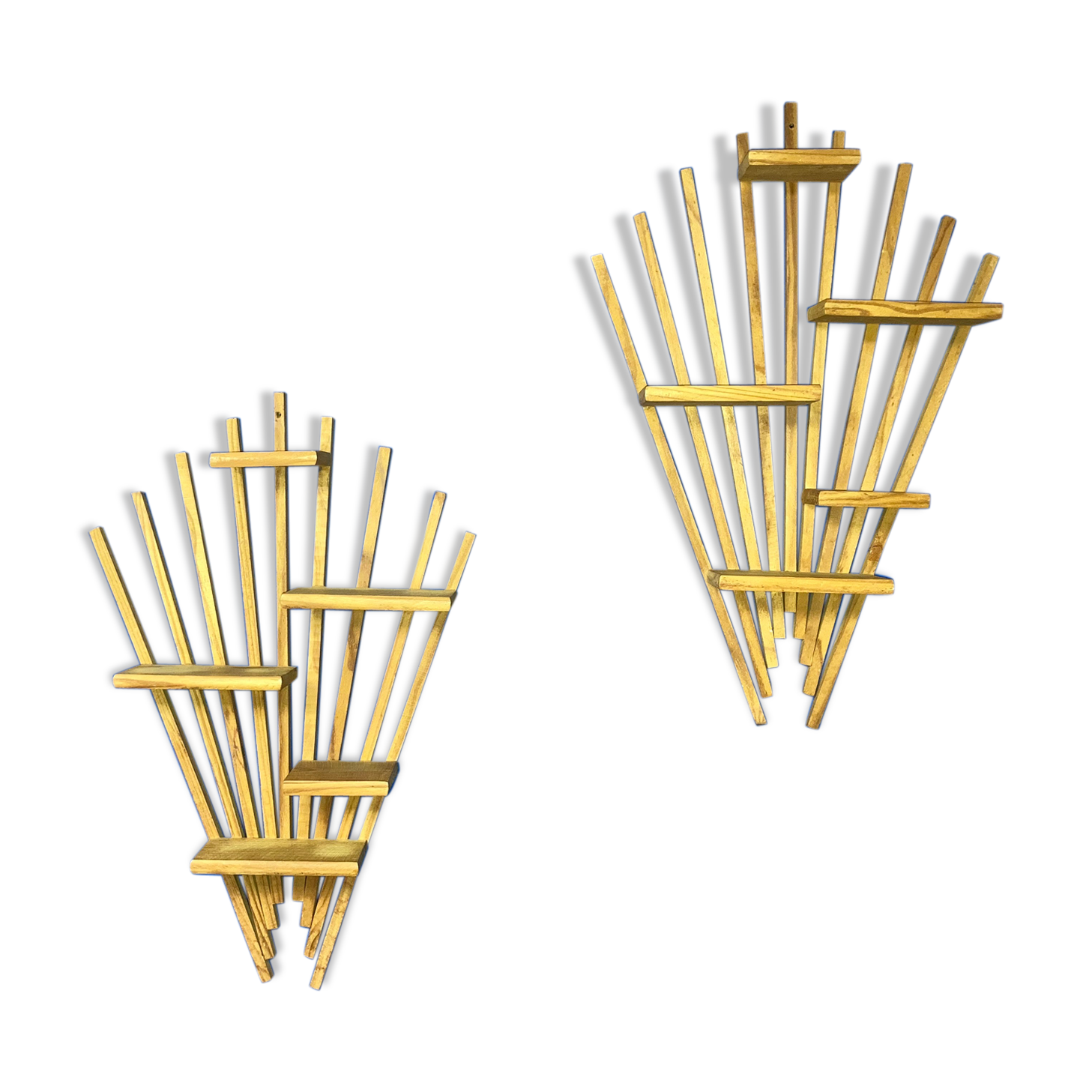 Pair of vintage wall shelves