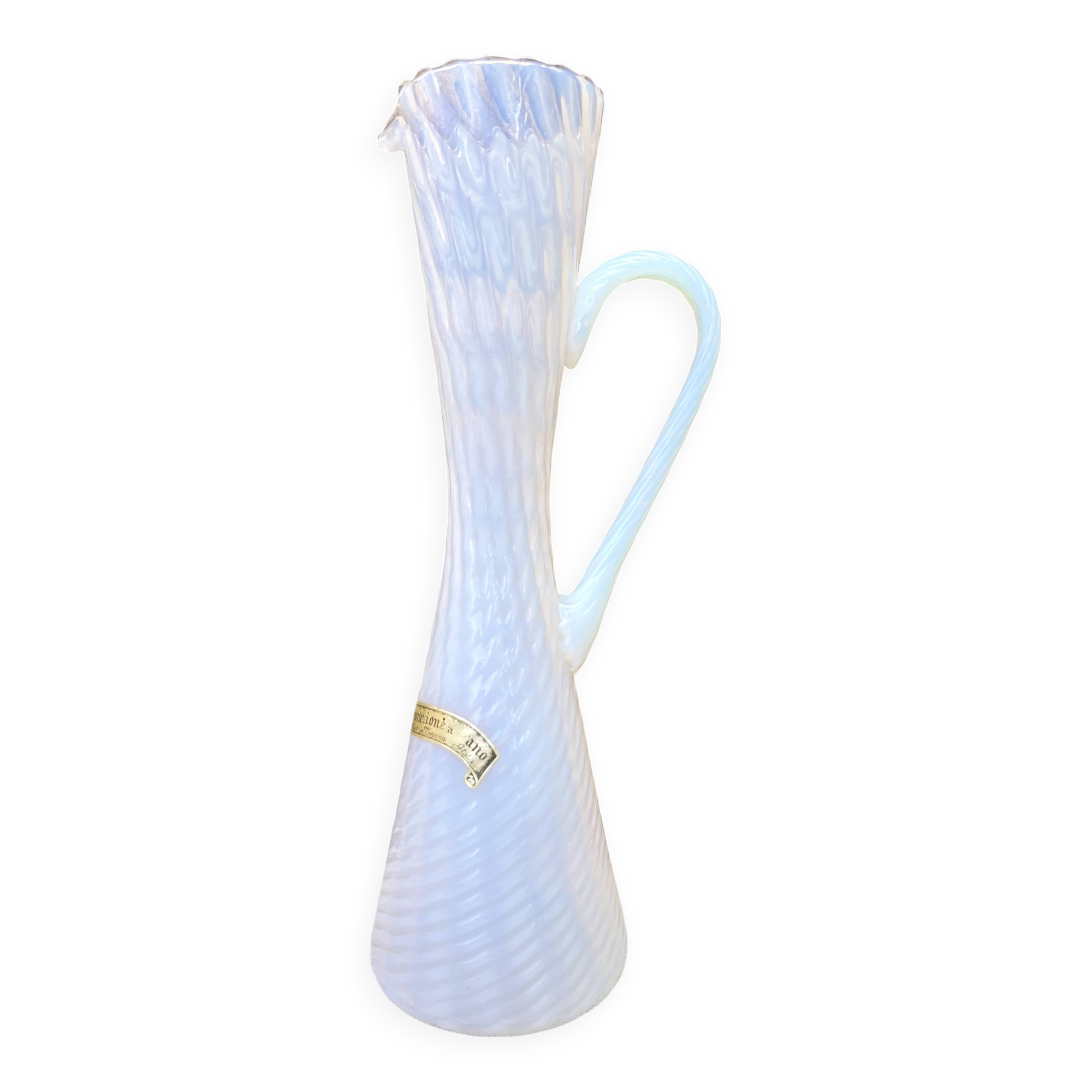 Opaline blown glass vase, Tuscany, Italy, 1960s-70s