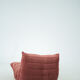Ensemble de chaise et pouf Togo en velours côtelé framboise