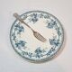 Lot de 4 assiettes plates en faïence de Choisy le Roi modèle Paris, terre de fer