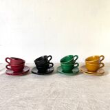 Colorful vintage mugs