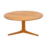 Table basse scandinave vintage ronde tripode