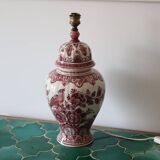 Vintage red holland ceramic lamp