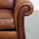 Fauteuil en cuir de mouton de style anglais