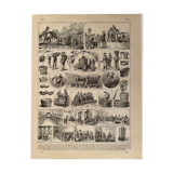 Lithograph on the wine of 1897