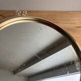 Vintage round gold mirror