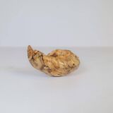 Set of 3 bowls in organic burl wood from Swedish folk art, circa 1960-1970.