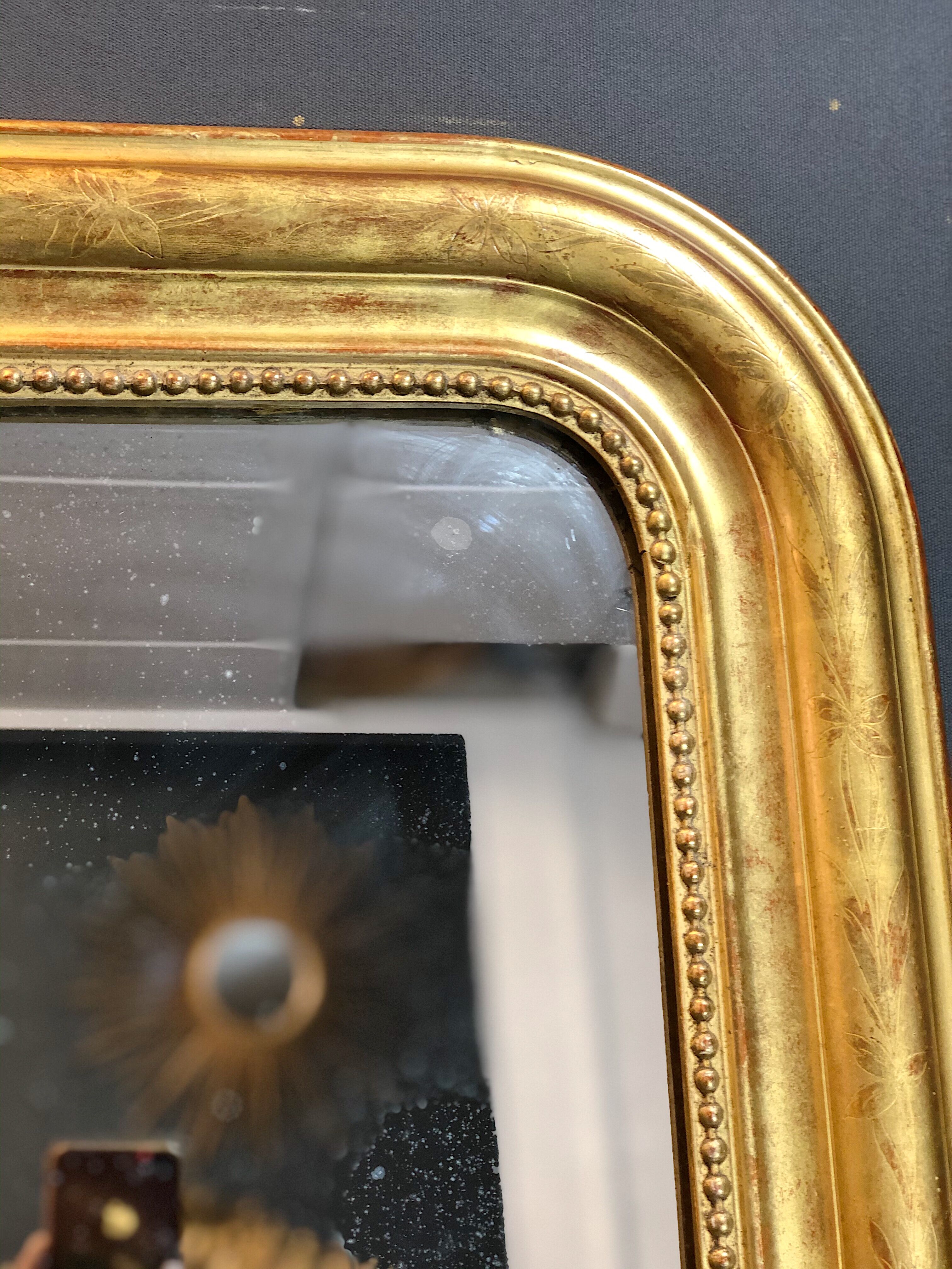 Old mirror 120x84 cm Louis-Philippe era