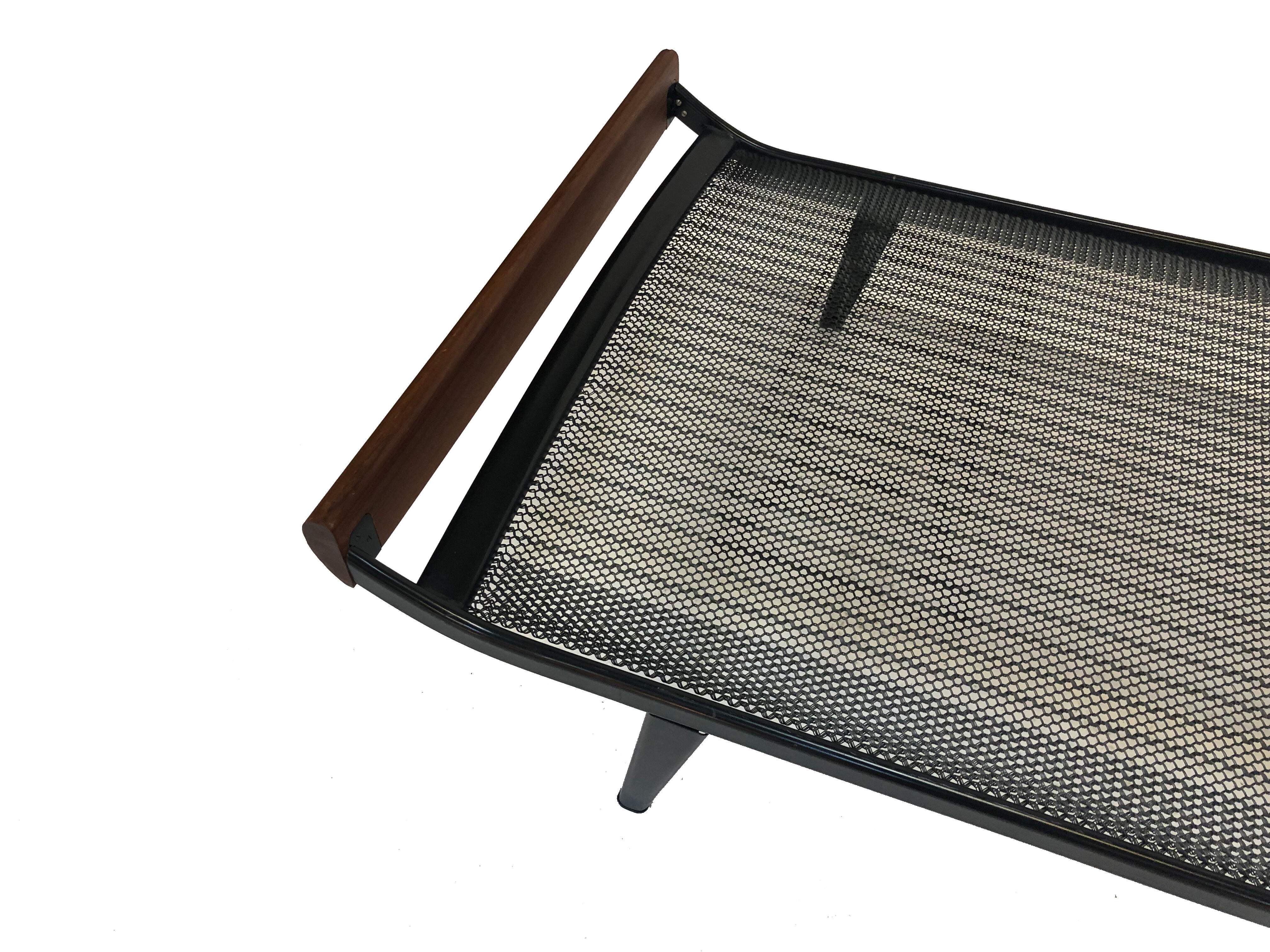 Vintage rest bed Auping Cleopatra bed metal teak dick Cordemeyer