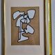 Silkscreen print after Jean Dubuffet, framed, 1970s, 23 x 34 cm