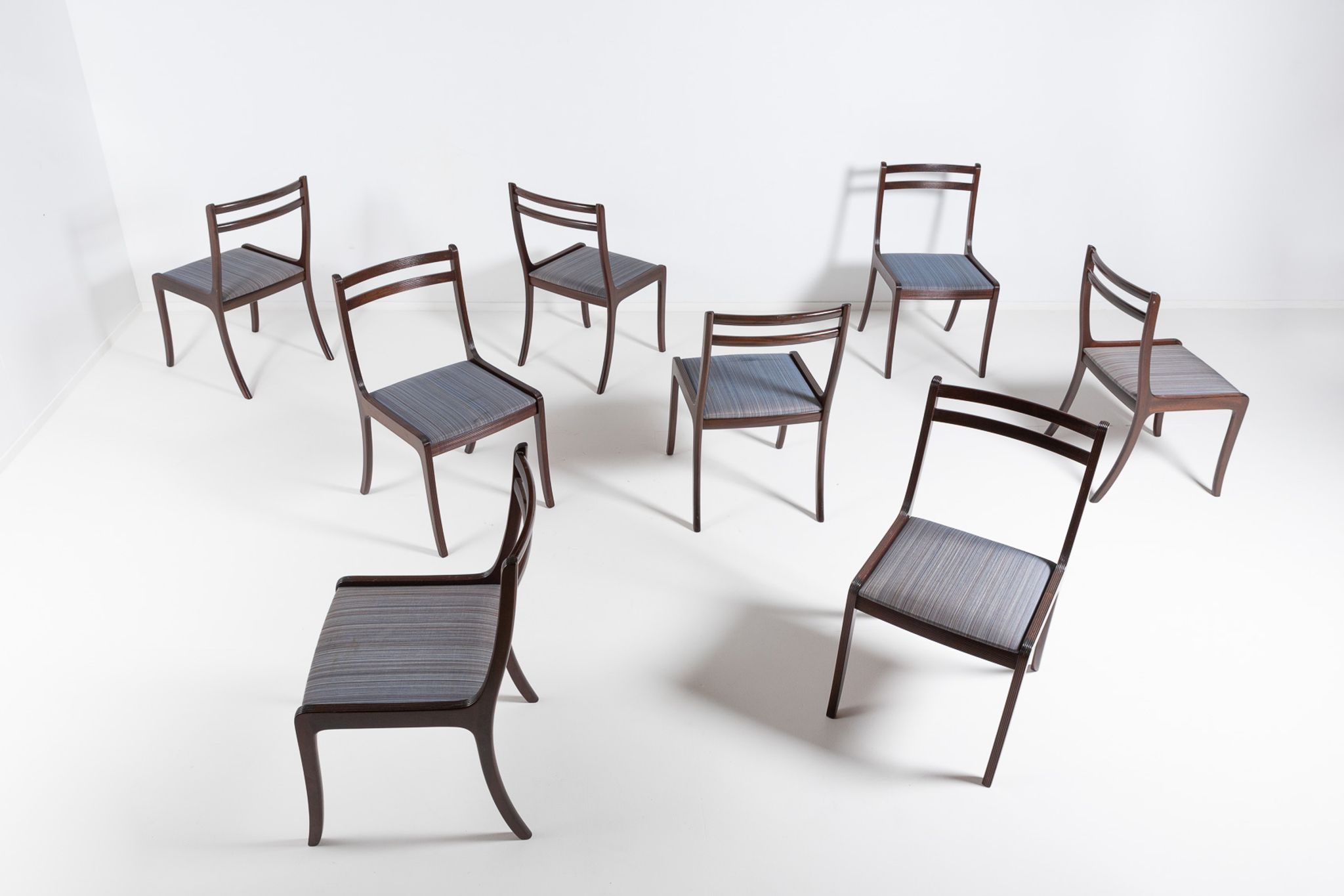 Set of 8 Ole Wanscher dining chairs by Poul Jeppesen Møbelfabrik